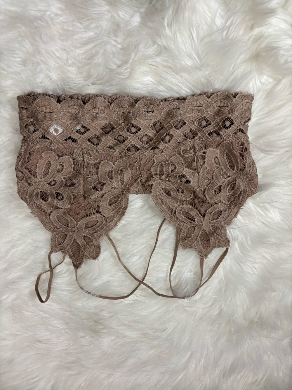 Anemone Taupe Floral Lace Bralette Cami - Picture 2 of 5
